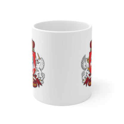 Lithuania Herb Crest Ceramic Coffee Cups - 11oz & 15oz, Perfect for Gifts & Home Decor