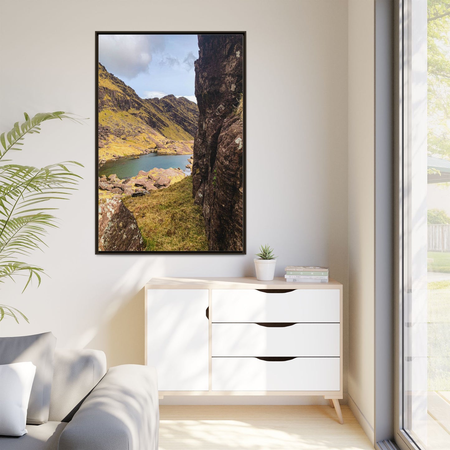 Mount Brandon Valley Matte Canvas, Framed (Multi-color)