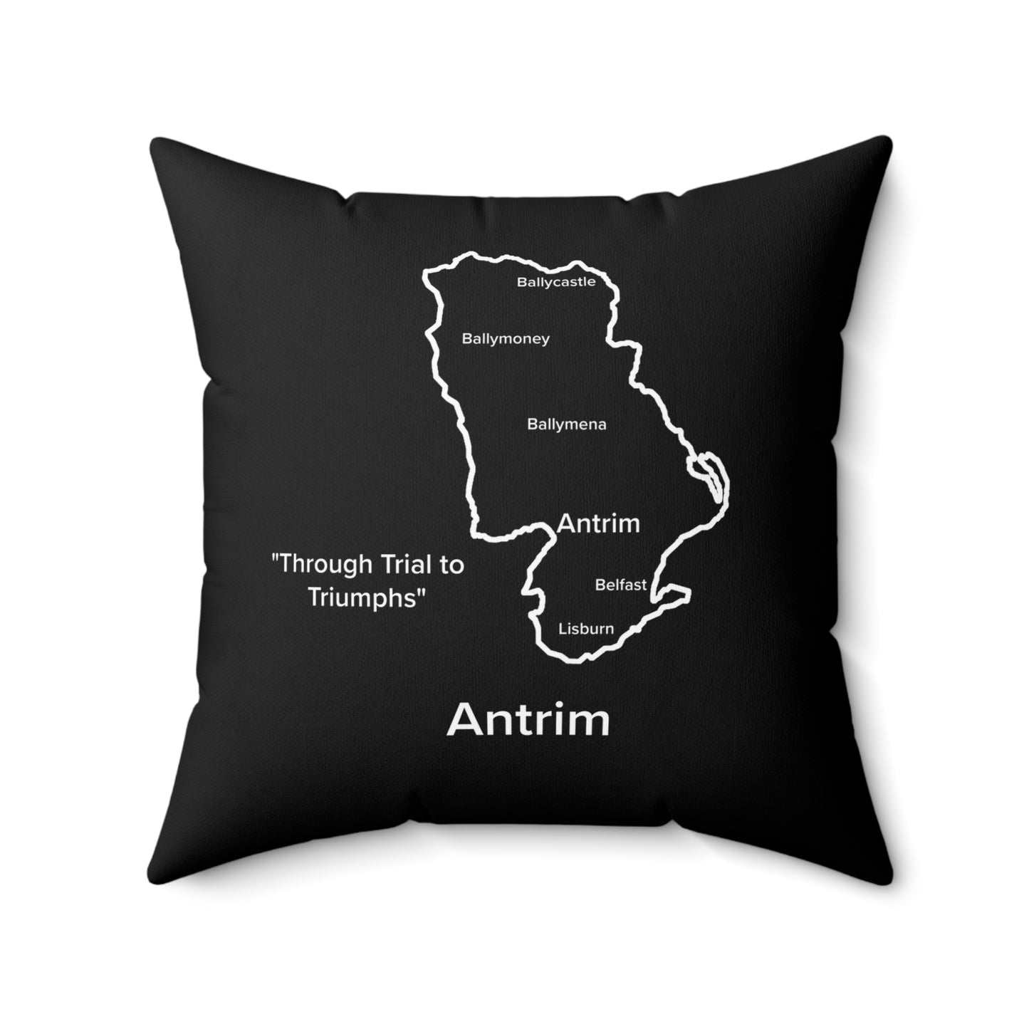 Antrim Spun Polyester Square Pillow Black Edition 4 Sizes