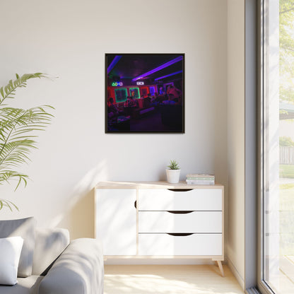 Mermaids Night Club Matte Canvas, Framed (Multi-color)