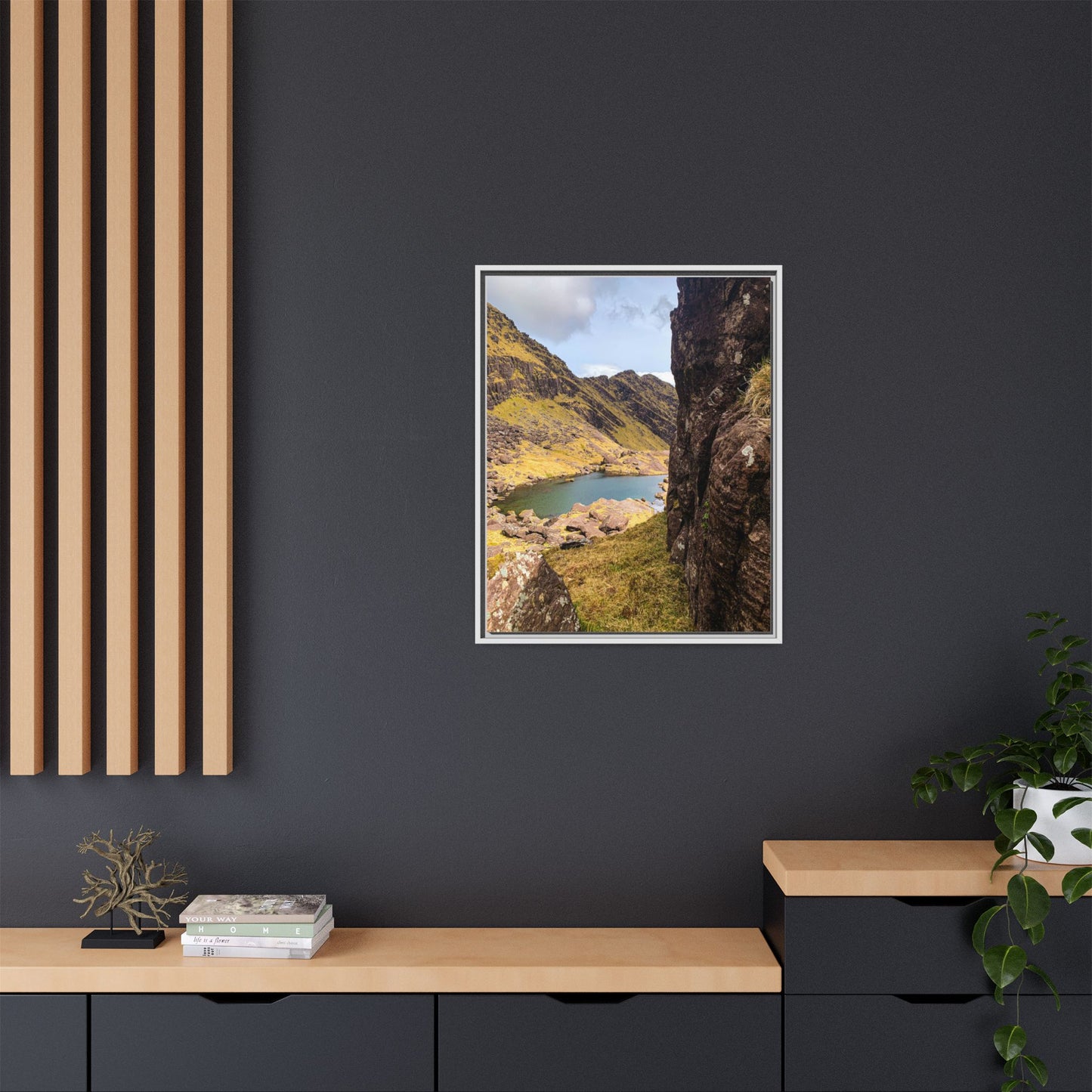 Mount Brandon Valley Matte Canvas, Framed (Multi-color)