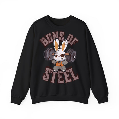 Buns of Steel Rabbit Crewneck Sweatshirt - Unisex Fitness Style