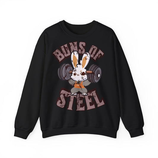 Buns of Steel Rabbit Crewneck Sweatshirt - Unisex Fitness Style