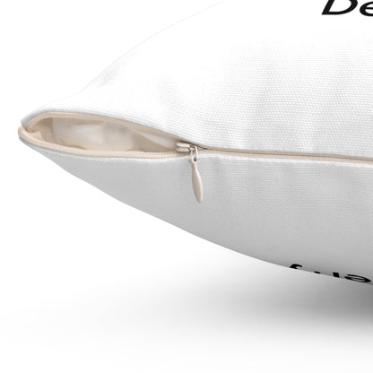 Derry Spun Polyester Square Pillow White Edition 2 Sizes