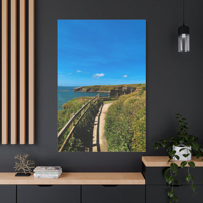 Sunny Walk In Ballybunion Matte Canvas, Stretched, 1.25"