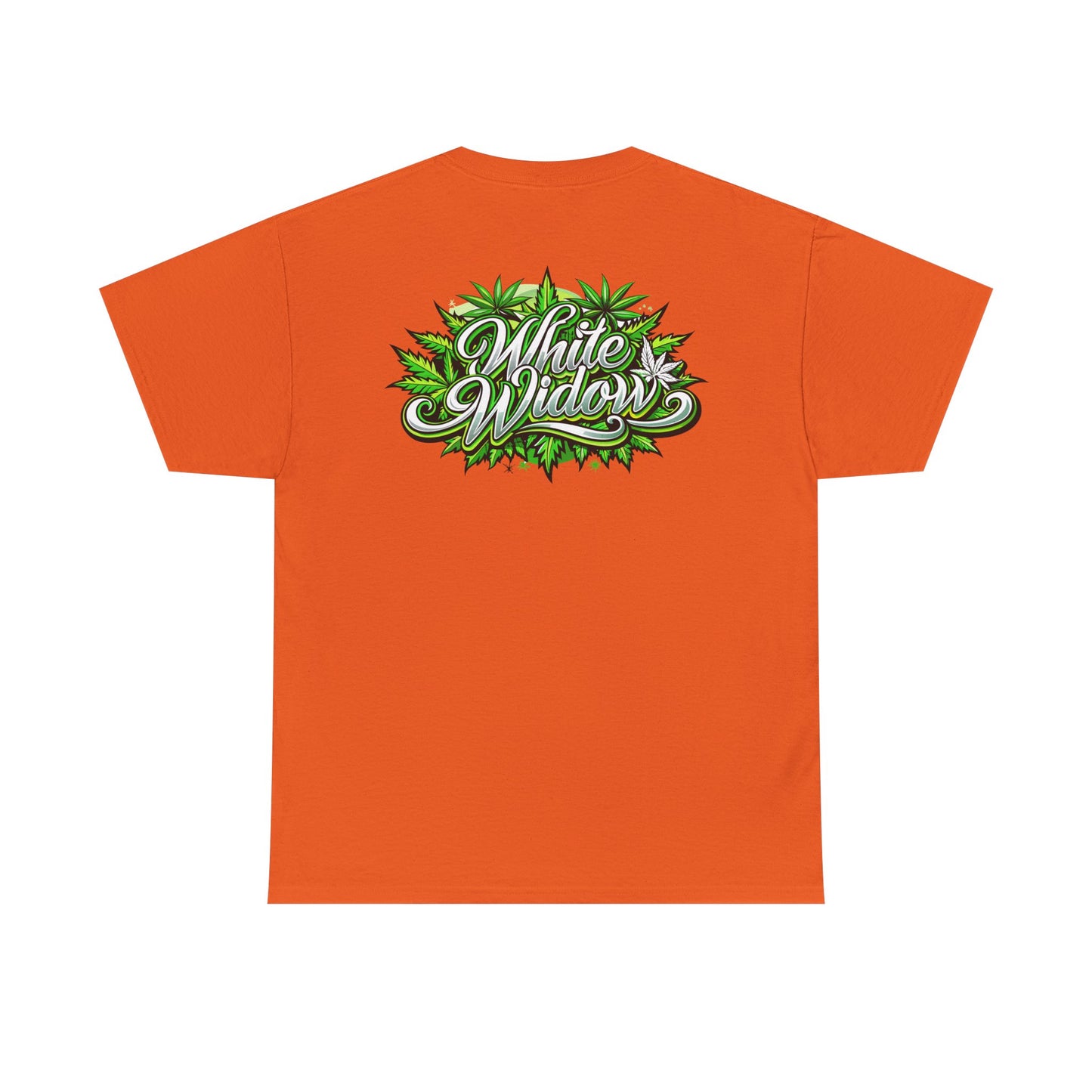 White Widow Graphic Tee — Cannabis Leaf Logo T-Shirt