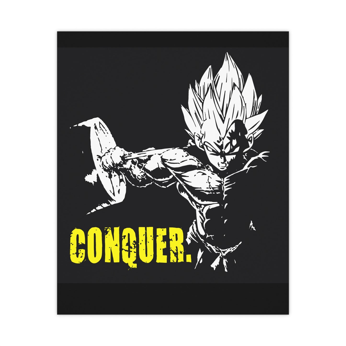Conquer Matte Poster - Motivational Wall Art for Anime Fans