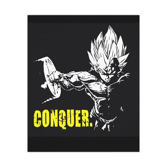 Conquer Matte Poster - Motivational Wall Art for Anime Fans