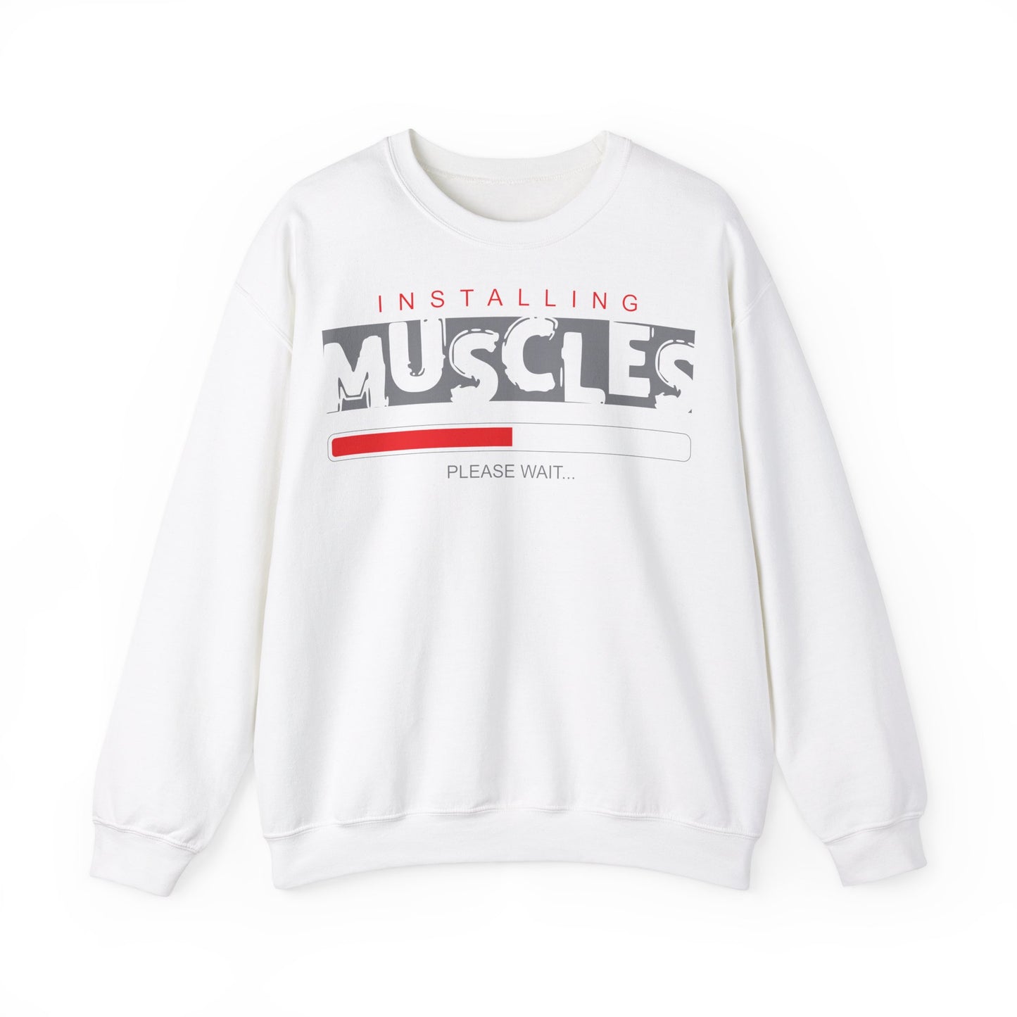 Installing Muscles Sweatshirt - Unisex Heavy Blend Crewneck for Fitness Enthusiasts