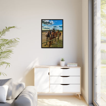 Horses Matte Canvas, Framed (Multi-color)