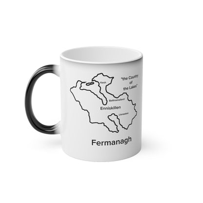 Fermanagh Magic Mug: Color - Changing Coffee Cup with Artistic Map Design