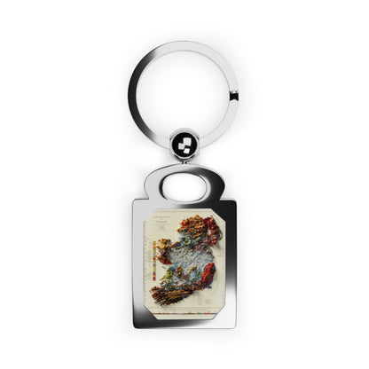 Ireland Geo map Key holder Rectangle Photo Keyring