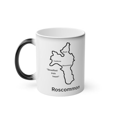 Roscommon Magic Mug: Color - Changing Coffee Cup with Artistic Map Design