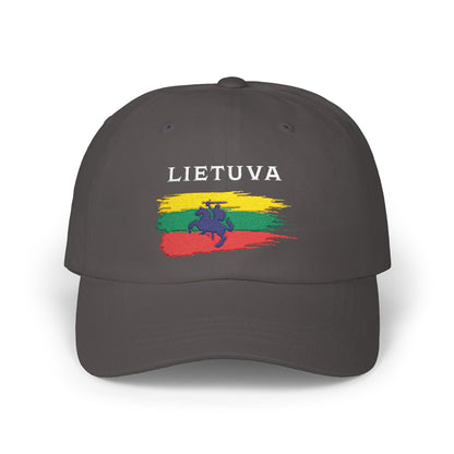 Lietuva Classic Dad Cap Black - Stylish Embroidered Hat for Heritage Pride