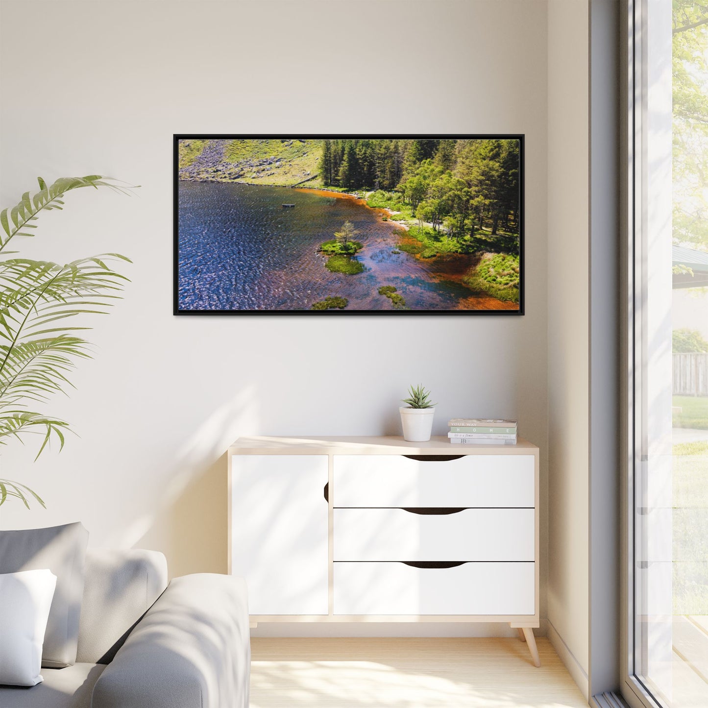 Gleanteenassig Forest Matte Canvas, Framed (Multi-color)