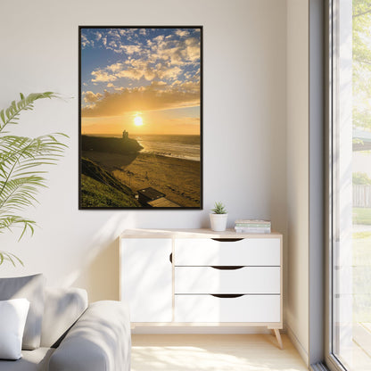 Ballybunion Sunset Castle Matte Canvas, Framed (Multi-color)