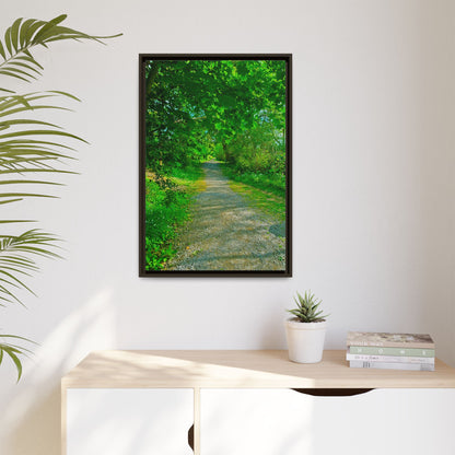 Listowel River Walk Matte Canvas, Framed (Multi-color)