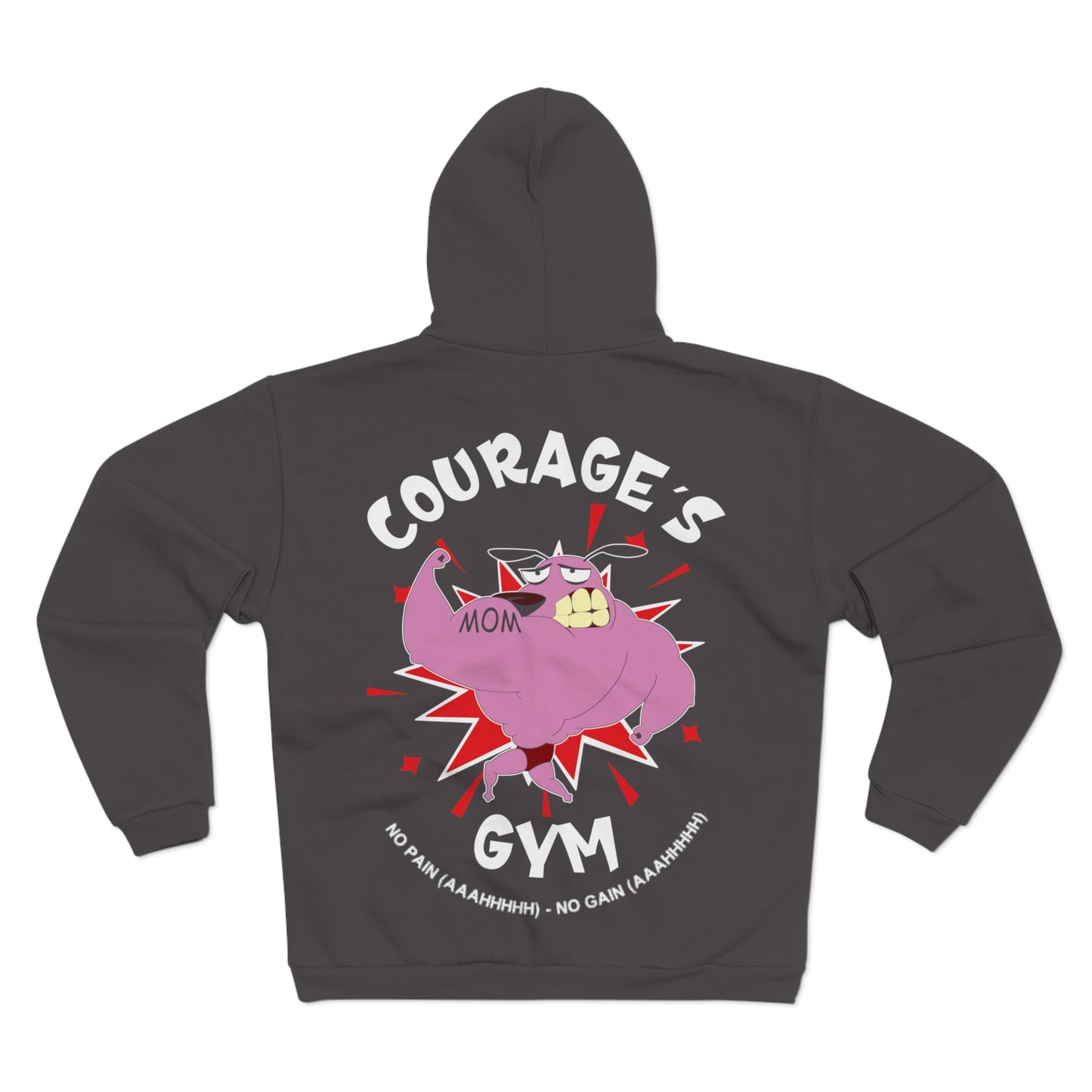Courage's Gym Unisex Hooded Zip Sweatshirt - Fun Mom Graphic Hoodie