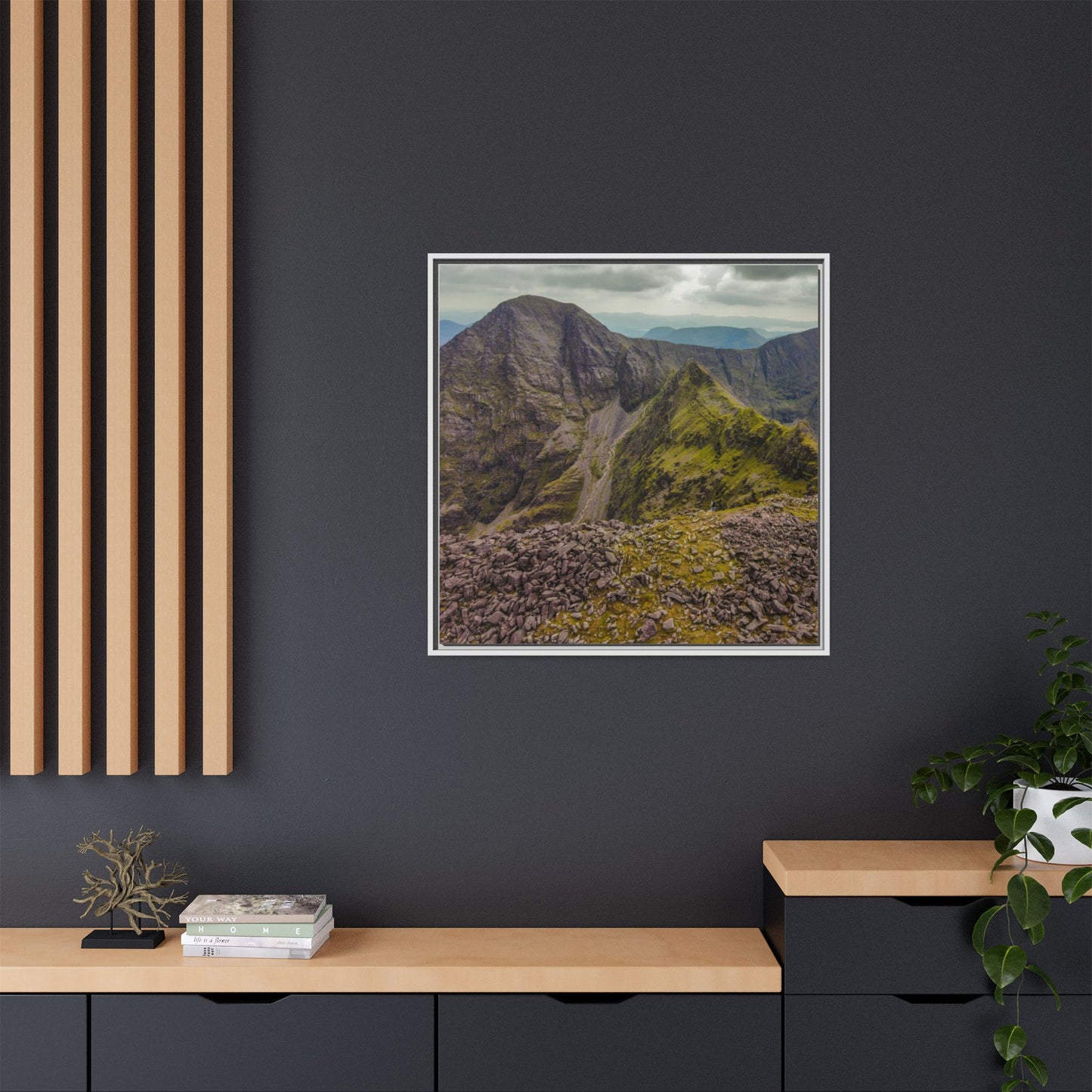 Halfway to Carrauntoohil Matte Canvas, Framed (Multi-color)