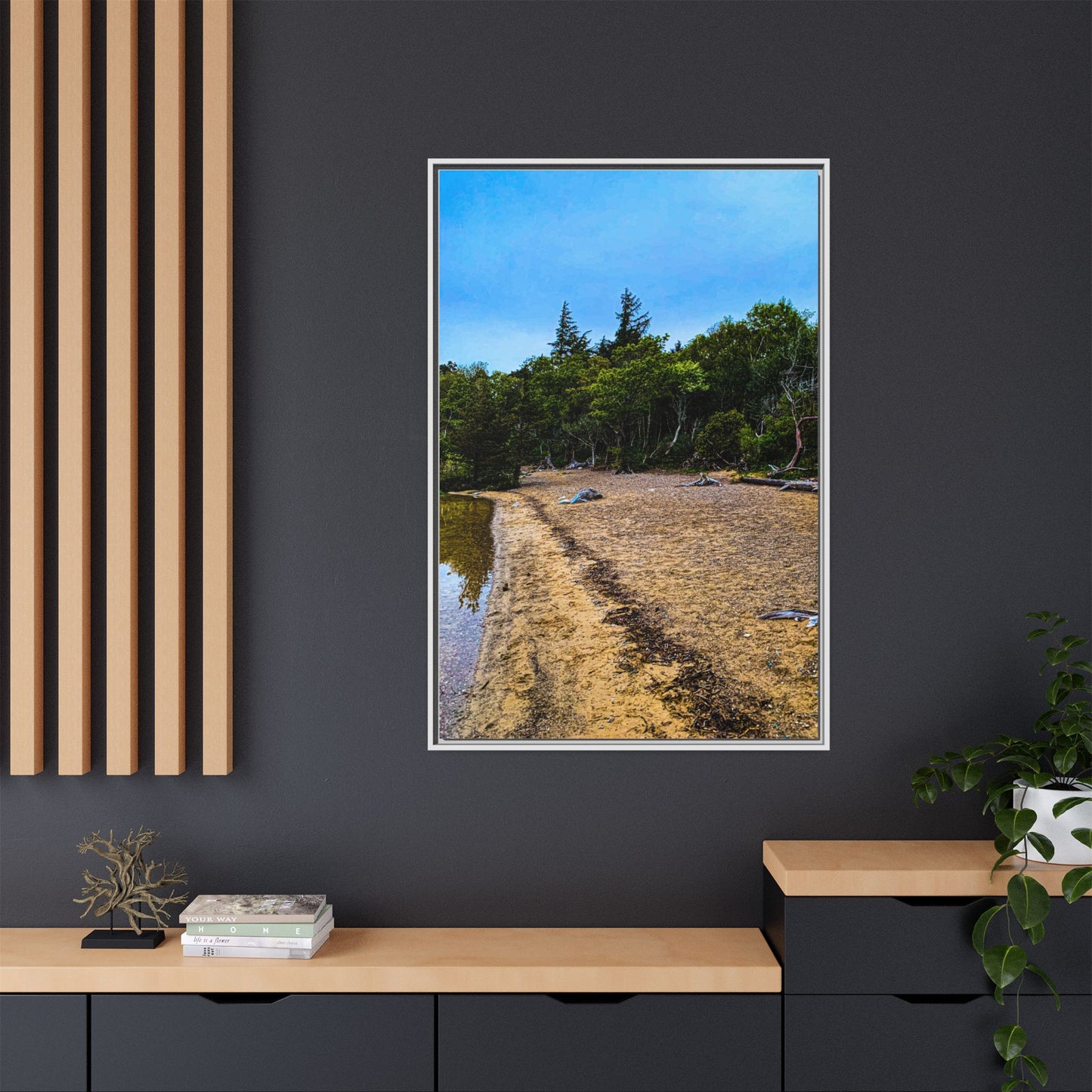 Killarney Beach Matte Canvas, Framed (Multi-color)