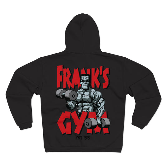 Frank's Gym Unisex Hooded Zip Sweatshirt - Bold Fitness Apparel for Workout Enthusiasts