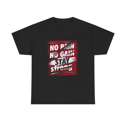 Motivational No Pain No Gain Unisex Heavy Cotton Tee