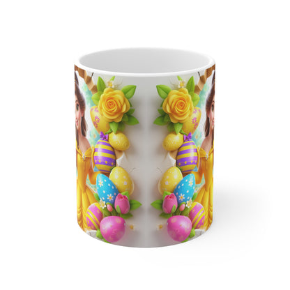 Easter Princess Ceramic Coffee Cup - 11oz & 15oz with Belle Design