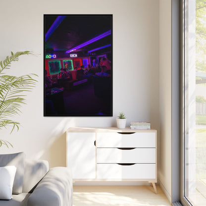 Mermaids Night Club Matte Canvas, Framed (Multi-color)