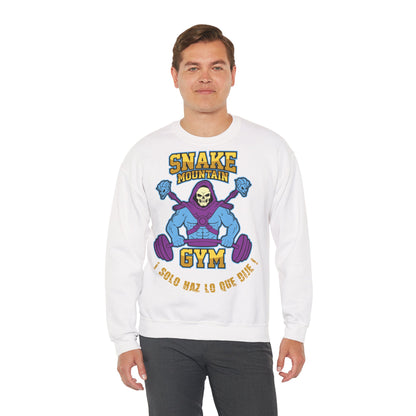 Unisex Heavy Blend Crewneck Sweatshirt - Snake Mountain Gym Design White