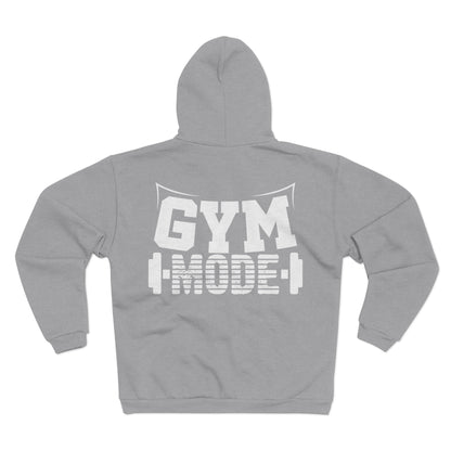 Gym Mode Unisex Hooded Zip Sweatshirt - Perfect for Fitness Enthusiasts