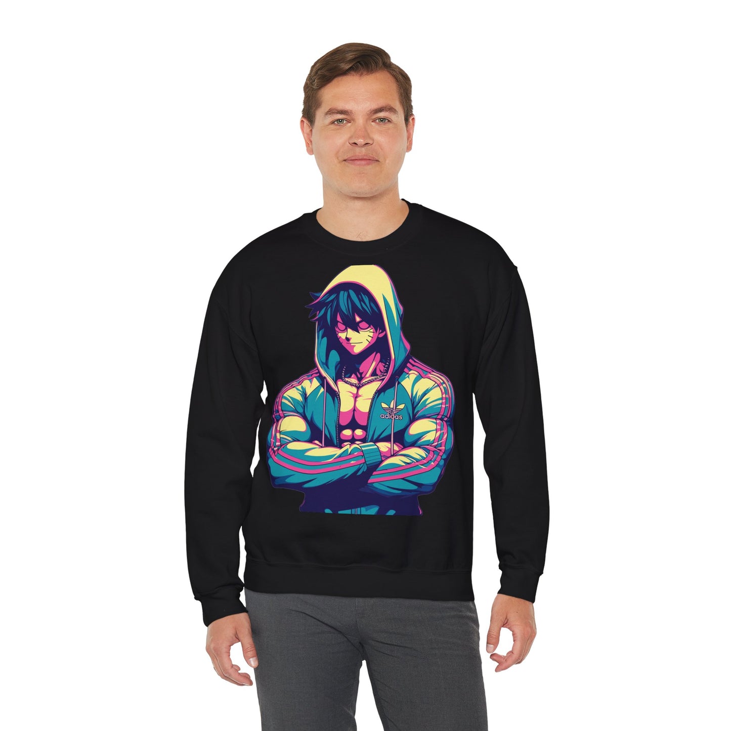 Unisex Heavy Blend™ Anime-Inspired Crewneck Sweatshirt - Cool Retro Aesthetic