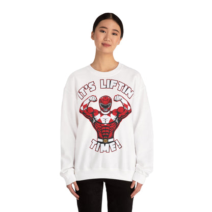 Power Lifters Crewneck Sweatshirt - It's Liftin Time! White