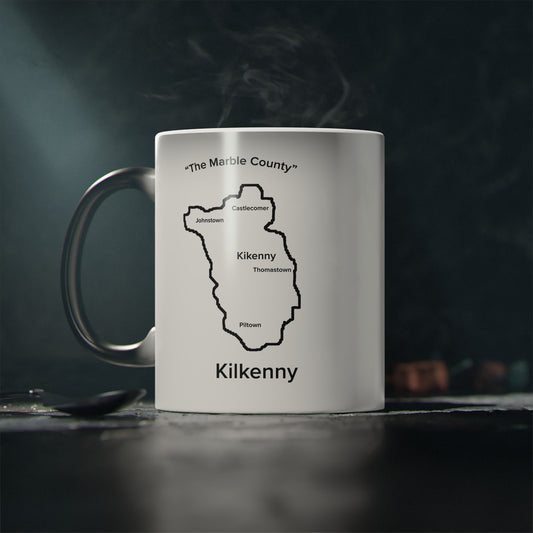 Kilkenny Magic Mug: Color - Changing Coffee Cup with Artistic Map Design