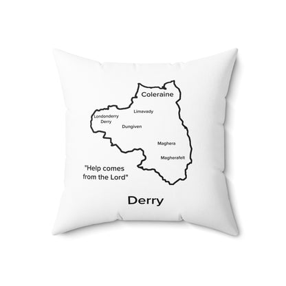 Derry Spun Polyester Square Pillow White Edition 4 Sizes