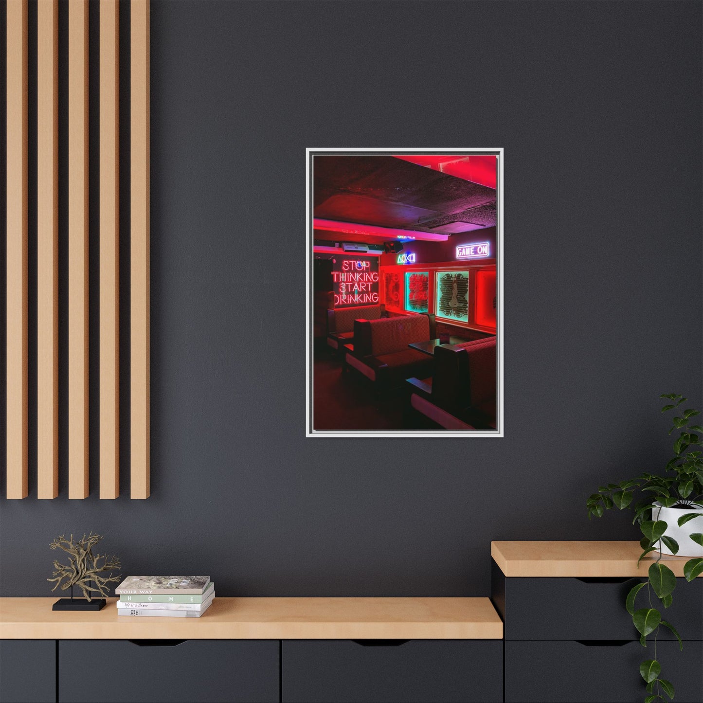 The Mermaids Night Club Matte Canvas, Framed (Multi-color)
