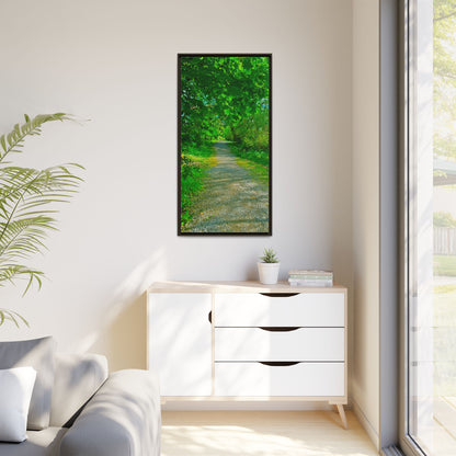Listowel River Walk Matte Canvas, Framed (Multi-color)