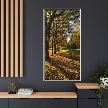Listowel town Park Autumn Matte Canvas, Framed (Multi-color)