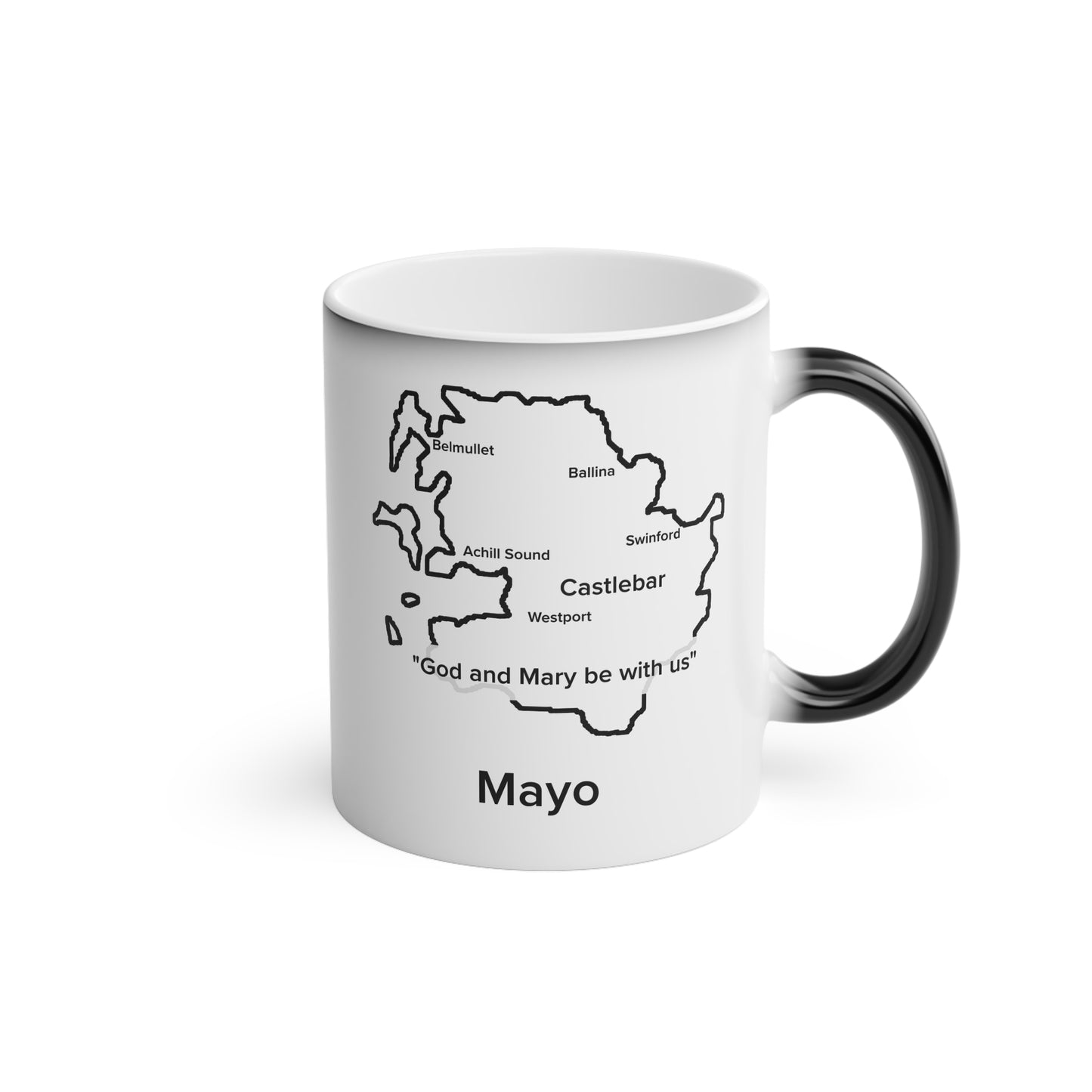 Mayo Magic Mug: Color - Changing Coffee Cup with Artistic Map Design