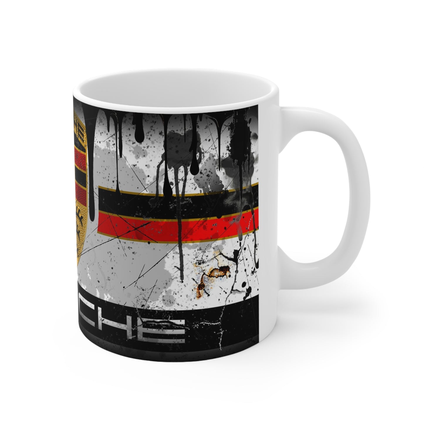 Porsche-Inspired Ceramic Coffee Cup | 11oz & 15oz | Automotive Enthusiast Gift