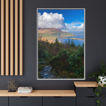 Torc Trail Stairs Matte Canvas, Framed (Multi-color)