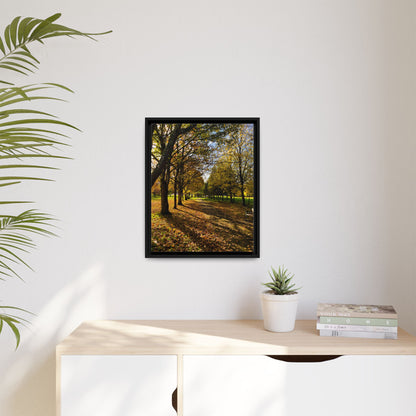 Listowel town Park Autumn Matte Canvas, Framed (Multi-color)