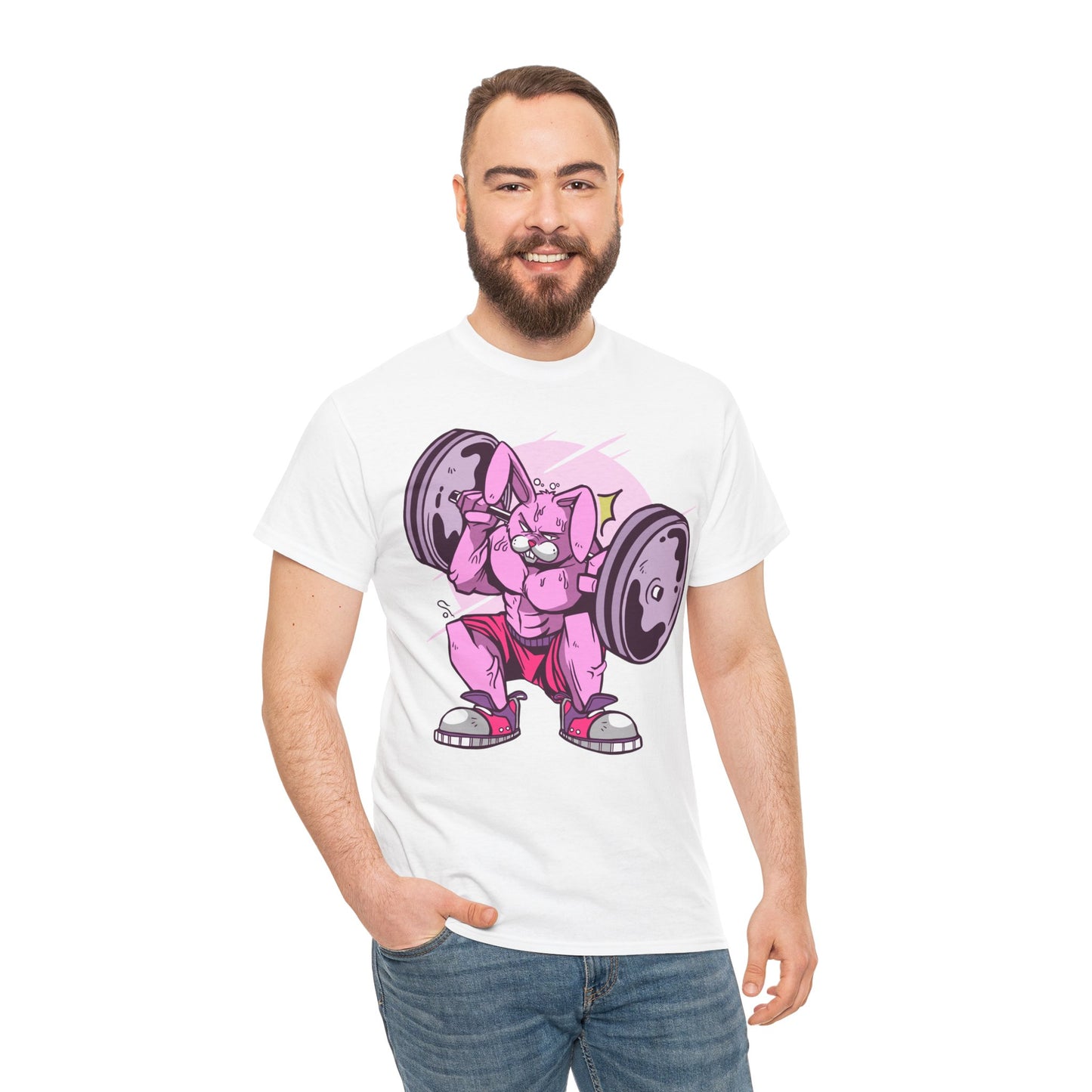 Funny Lifting Pig Unisex Heavy Cotton Tee - Gym Humor Shirt