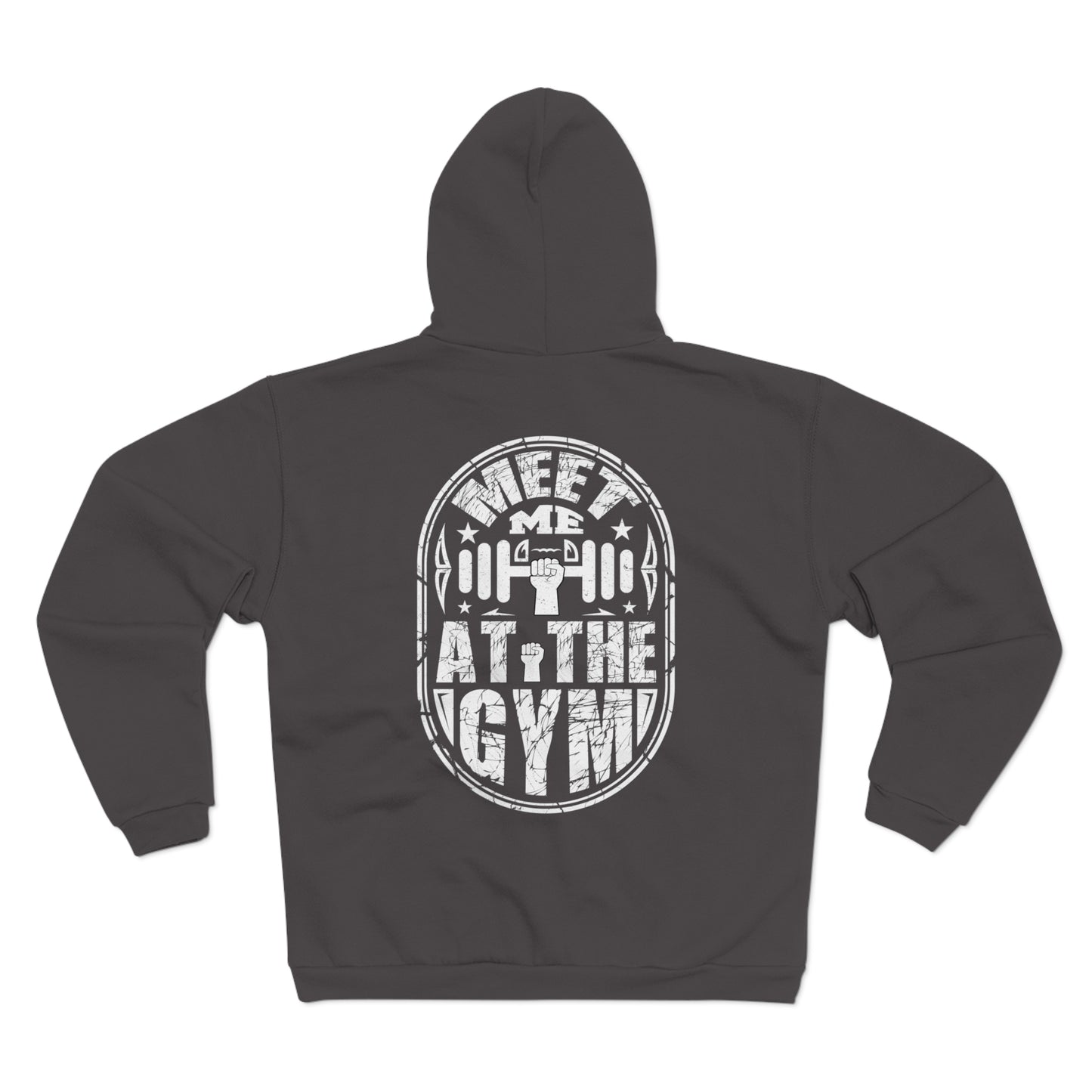 Gym Motivation Unisex Hooded Zip Sweatshirt - "Meet Me At The Gym"