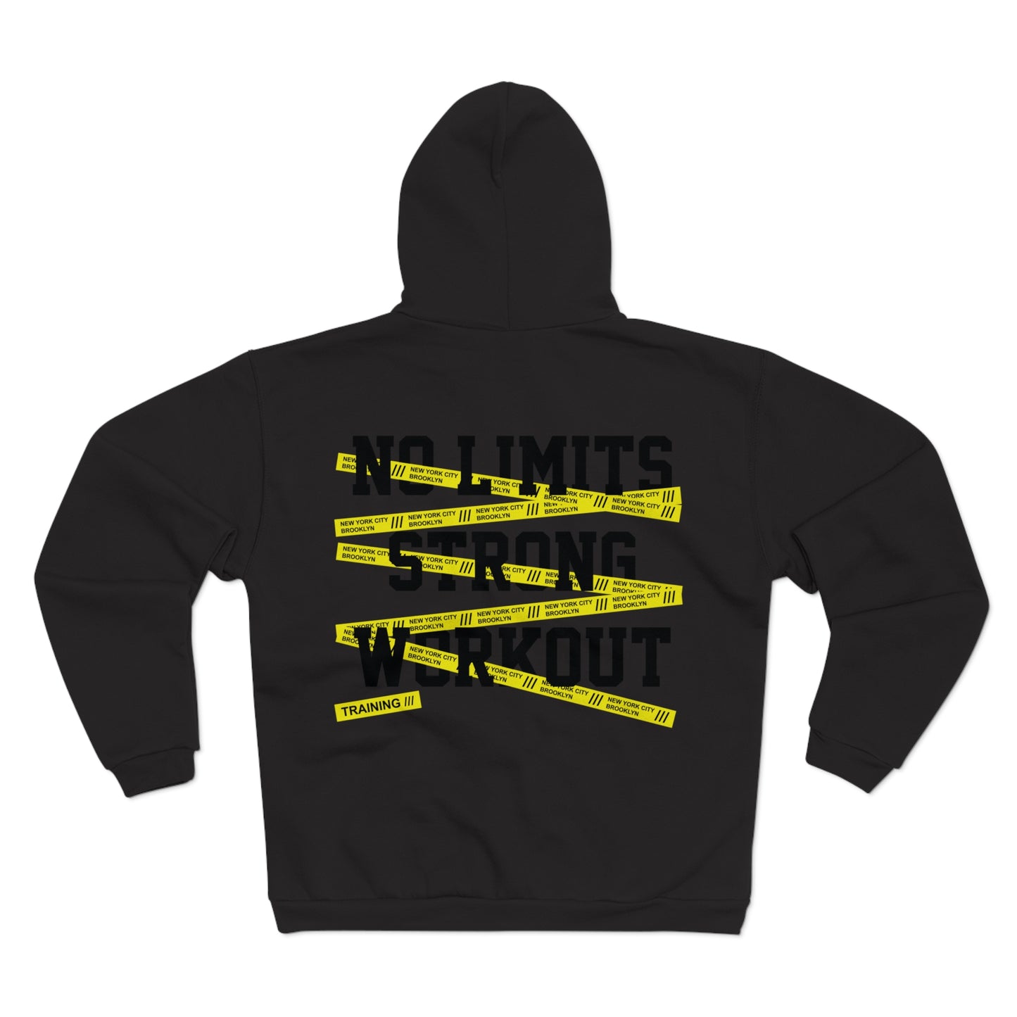 No Limits Unisex Hooded Zip Sweatshirt - Motivational Gym Wear
