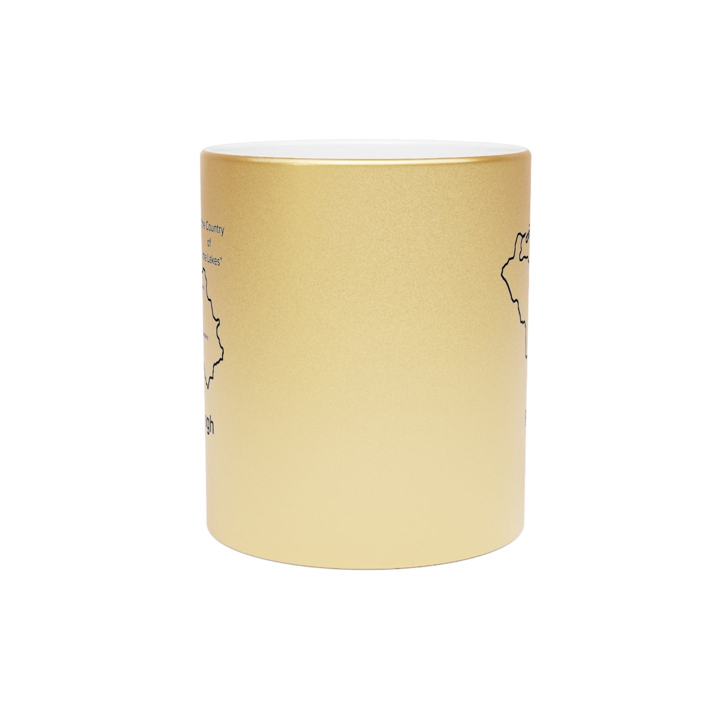 Fermanagh County Metallic Colour Mug - Silver/Gold - Perfect Gift for Coffee Lovers