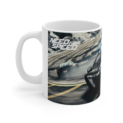 Need for Speed Ceramic Coffee Mug - 11oz & 15oz Race Car Design