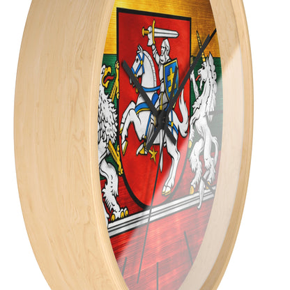 Lithuanian Coat of Arms Wall Clock — Vytis Emblem Decorative Clock