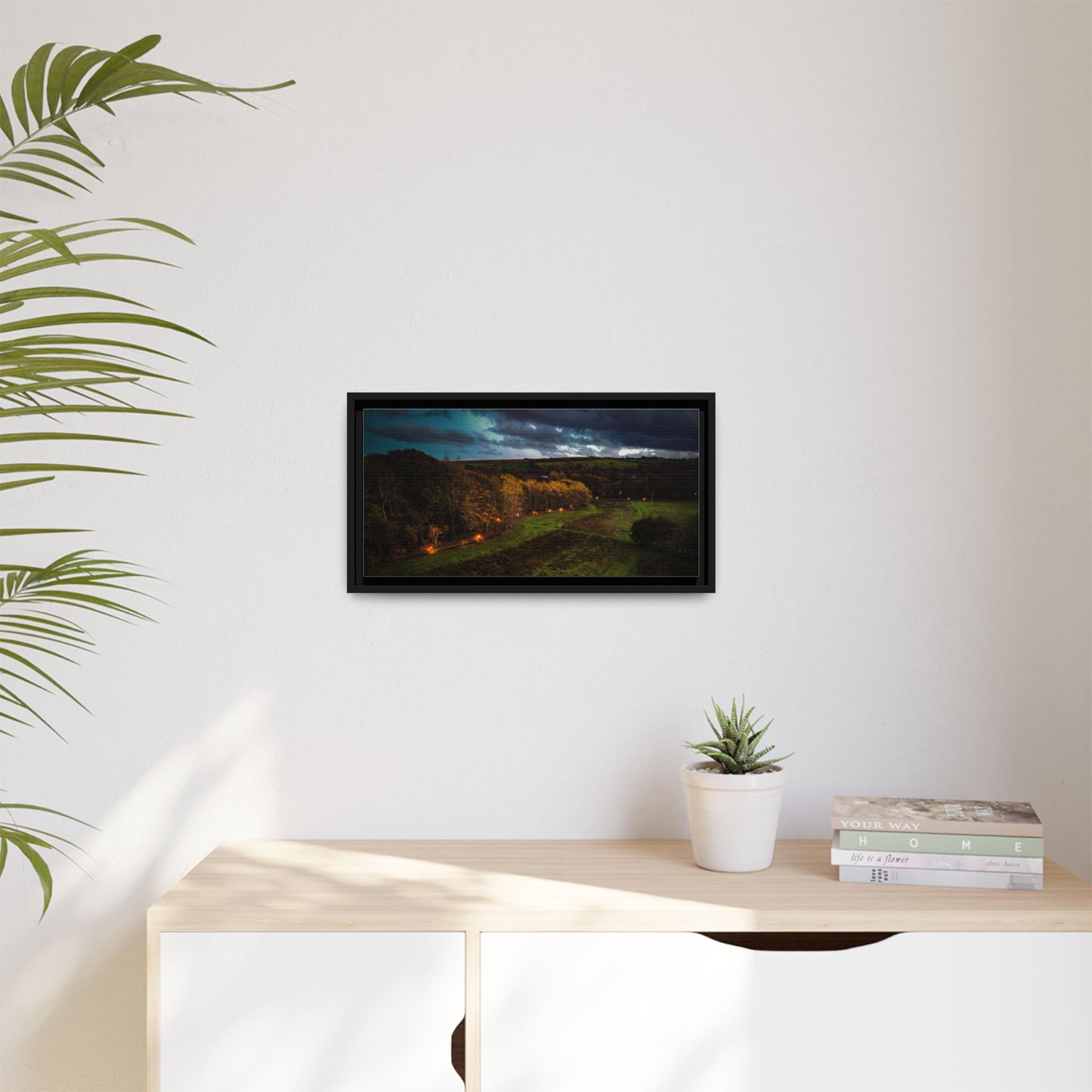 Listowel Town Park Matte Canvas, Framed (Multi-color)