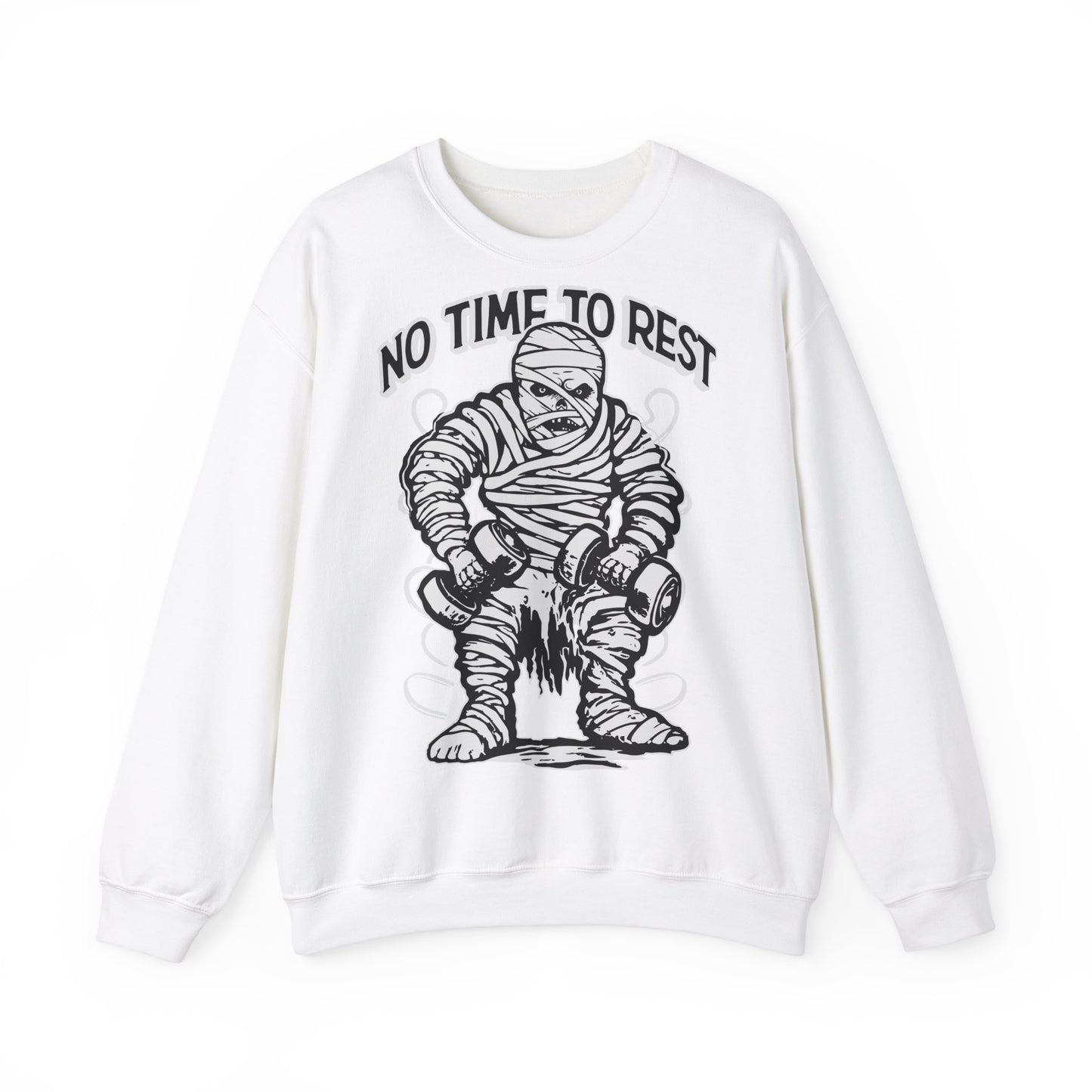 No Time to Rest Unisex Heavy Blend™ Crewneck Sweatshirt – Motivational Workout Gear for Fitness Enthusiasts
