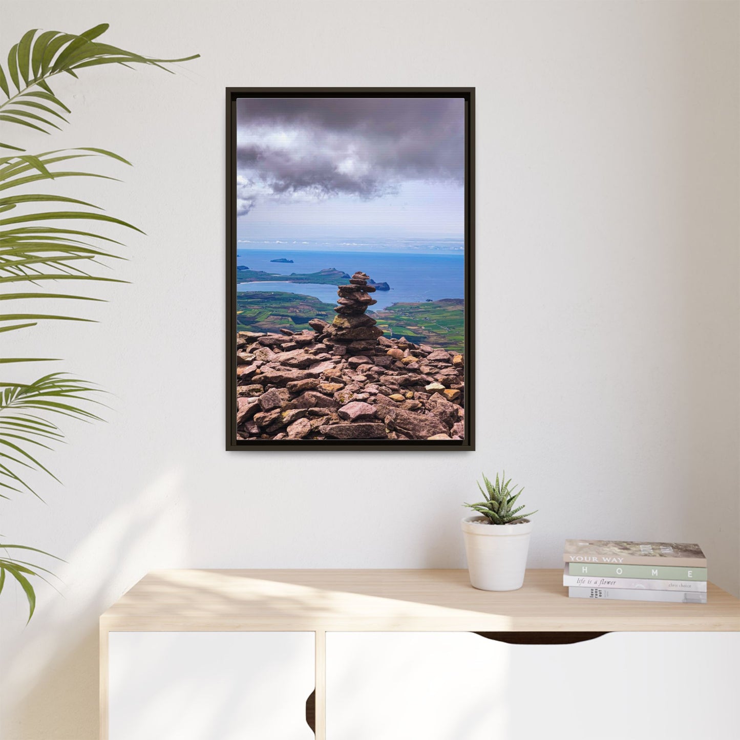 Mount Brandon Top Matte Canvas, Framed (Multi-color)